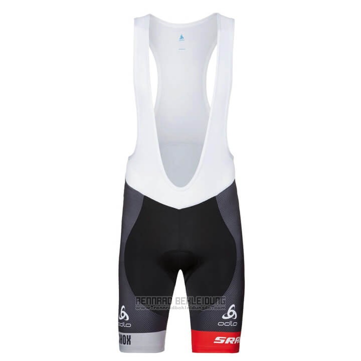 2018 Fahrradbekleidung Scott Sram Shwarz Trikot Kurzarm und Tragerhose